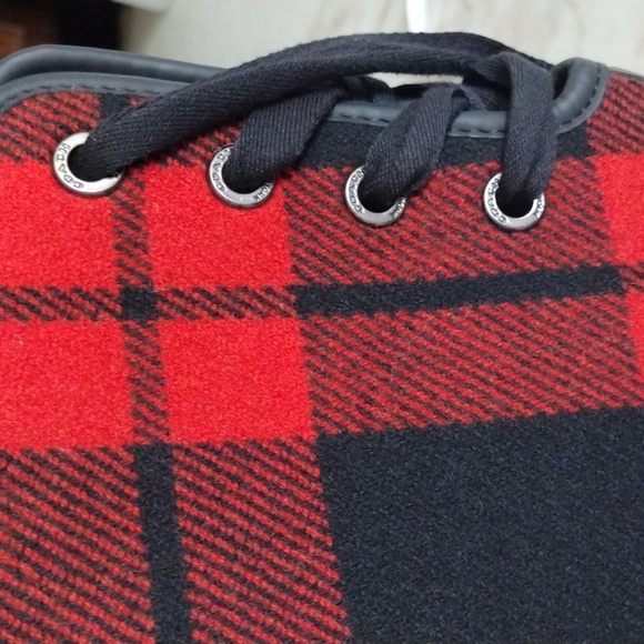 Coach plaid tie back weather boots. - Picture 3 of 9